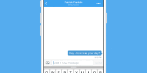 A gif from the Twitter blog post, showcasing the new direct message abilities.