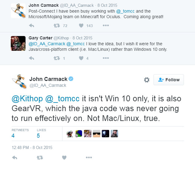 Tweet John Carmack