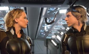 Jennifer Lawrence and Evan Peters in X-Men: Apocalypse