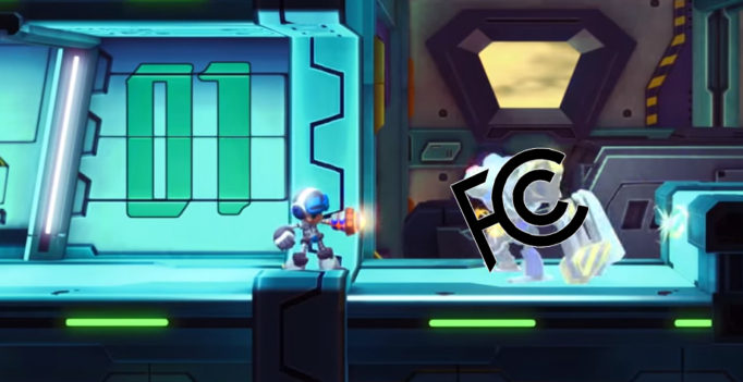 Screenshot from Mighty No 9 trailer, FCC logo courtesy of FCC.gov