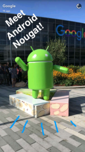 Android Nougat on Snapchat