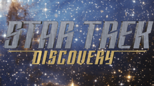 Starsinthesky by European Space Agency, Star Trek Discovery logo via CBS